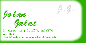 jolan galat business card